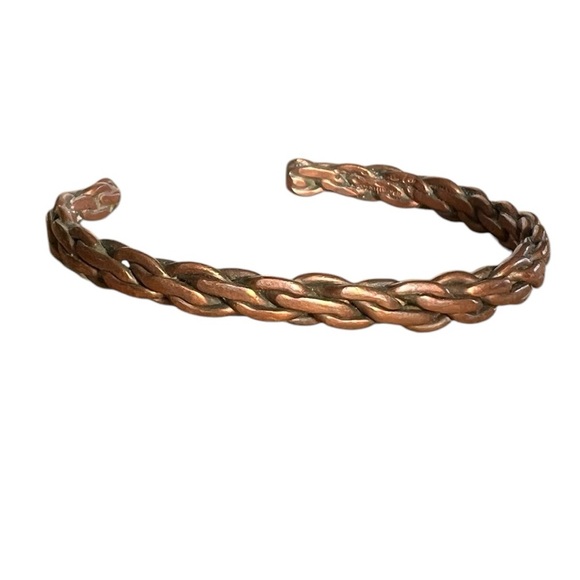Vintage Sergio Lub Copper Magnetic Twisted Bracelet Signed - Picture 1 of 7